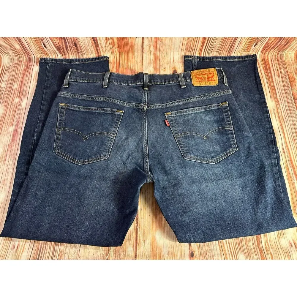 Levi's 569 LOOSE FIT STRAIGHT LEG Mens Size 39x29.5 Blue Jeans Denim Pants - Picture 4 of 11
